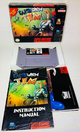 EARTHWORM JIM en boite SUPER NINTENDO SNES - jeux video game-x