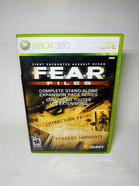 FEAR FILES XBOX 360 X360 - jeux video game-x