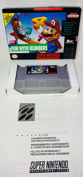 MARIO'S EARLY YEARS FUN WITH NUMBERS en boite SUPER NINTENDO SNES - jeux video game-x