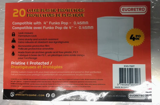 PROTECTEURS DE PLASTIQUE FUNKO POP 4 POUCES INCHES .45mm