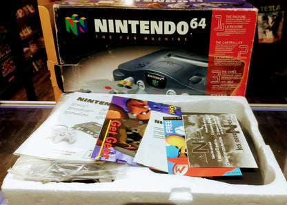 CONSOLE NINTENDO 64 NOIR N64 BLACK SYSTEM EN BOITE - jeux video game-x