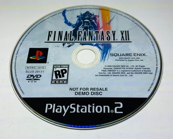 Final Fantasy XII 12 Not For Resale Playable DEMO DISC Only - jeux video game-x