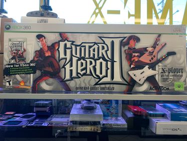 GUITAR HERO II 2 GUITAR BUNDLE (XBOX 360 X360) MAGASIN SEULEMENT - jeux video game-x
