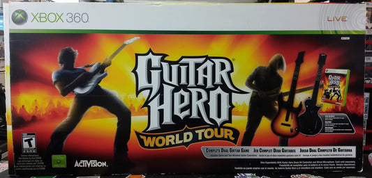 GUITAR HERO WORLD TOUR DUAL GUITAR BUNDLE (XBOX 360 X360) MAGASIN SEULEMENT - jeux video game-x