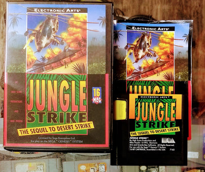 JUNGLE STRIKE THE SEQUEL TO DESERT STRIKE (SEGA GENESIS SG) - jeux video game-x