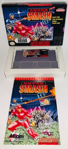 SUPER SMASH TV EN BOITE SUPER NINTENDO SNES - jeux video game-x