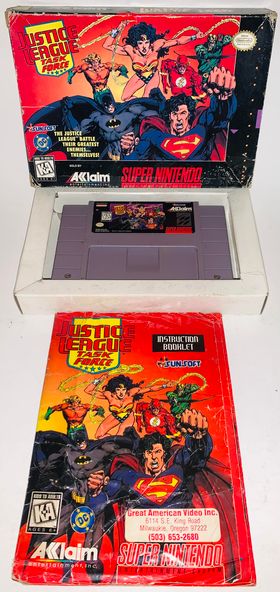 JUSTICE LEAGUE TASK FORCE EN BOITE SUPER NINTENDO SNES - jeux video game-x