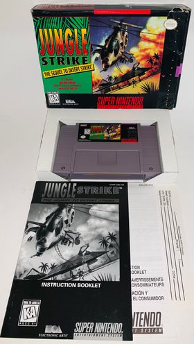 JUNGLE STRIKE THE SEQUEL TO DESERT STRIKE EN BOITE SUPER NINTENDO SNES - jeux video game-x