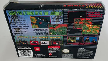 JUNGLE STRIKE THE SEQUEL TO DESERT STRIKE EN BOITE SUPER NINTENDO SNES - jeux video game-x