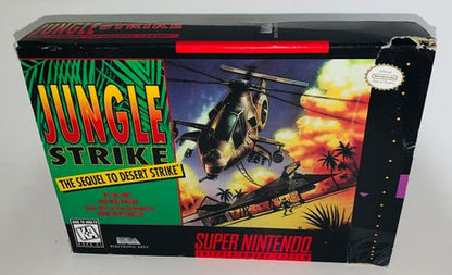 JUNGLE STRIKE THE SEQUEL TO DESERT STRIKE EN BOITE SUPER NINTENDO SNES - jeux video game-x