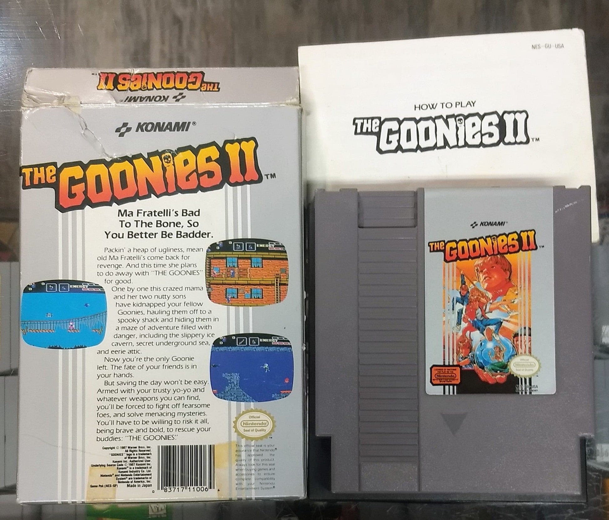 THE GOONIES II 2 EN BOITE NINTENDO NES - jeux video game-x