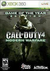 CALL OF DUTY 4 MODERN WARFARE MW GAME OF THE YEAR GOTY (XBOX 360 X360) - jeux video game-x