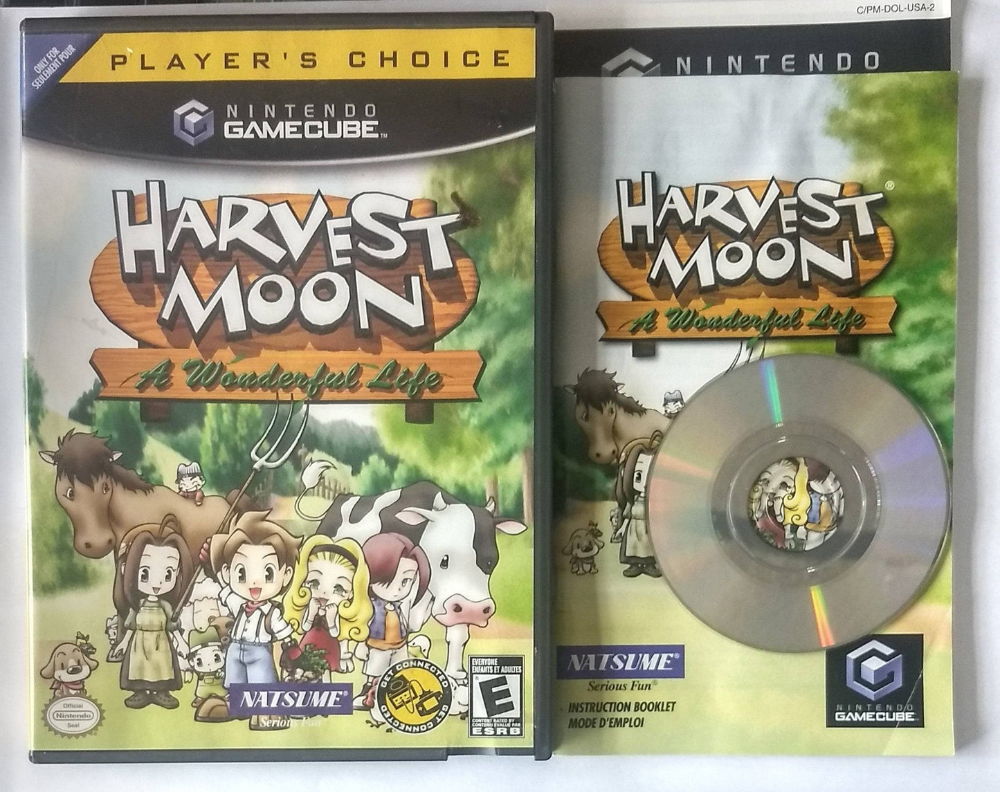 HARVEST MOON A WONDERFUL LIFE PLAYERS CHOICE NINTENDO GAMECUBE NGC - jeux video game-x