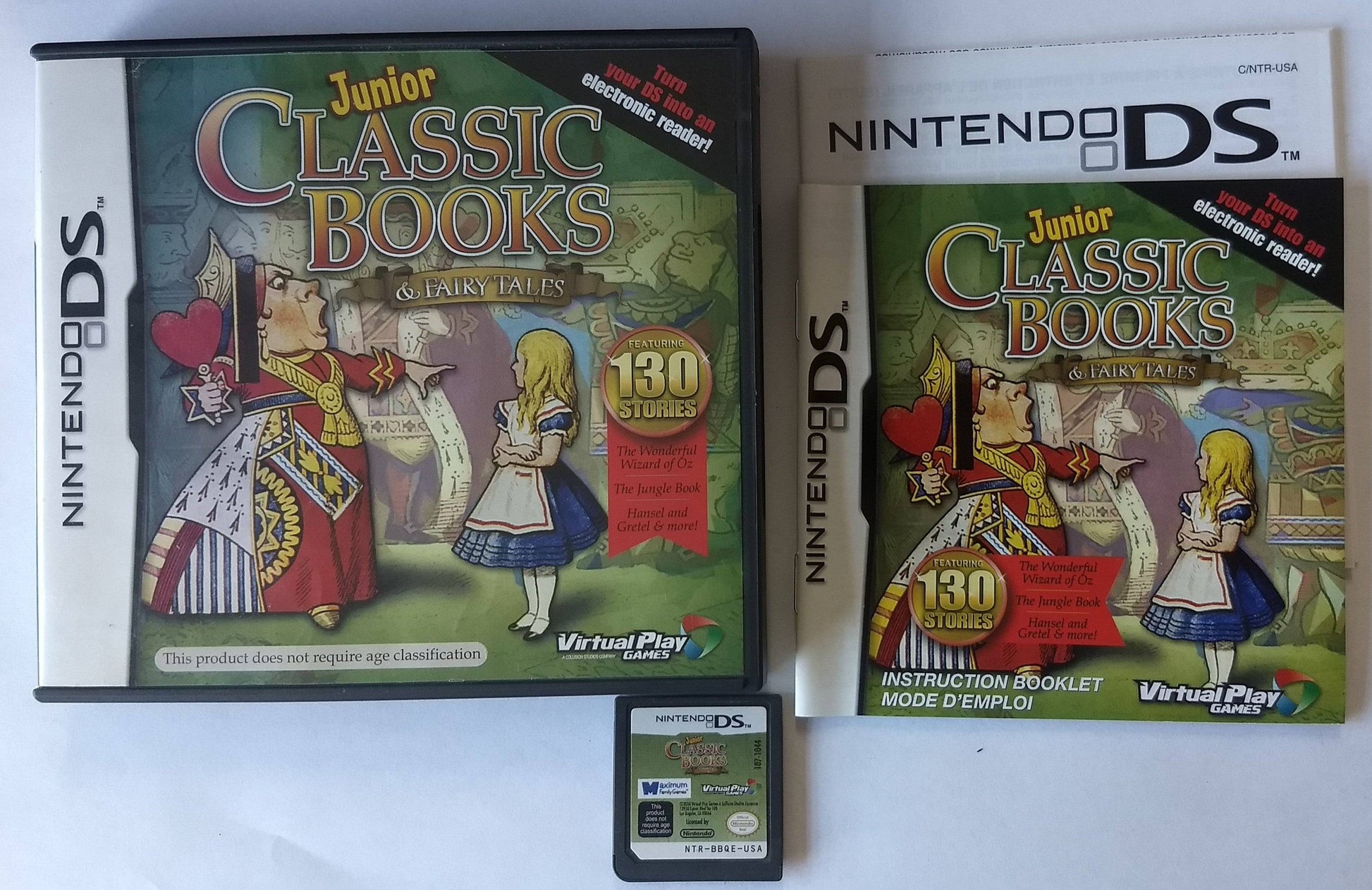 JUNIOR CLASSIC BOOKS & FAIRYTALES NINTENDO DS - jeux video game-x