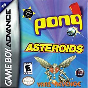 PONG AND ASTEROIDS AND YAR'S REVENGE (GAME BOY ADVANCE GBA) - jeux video game-x