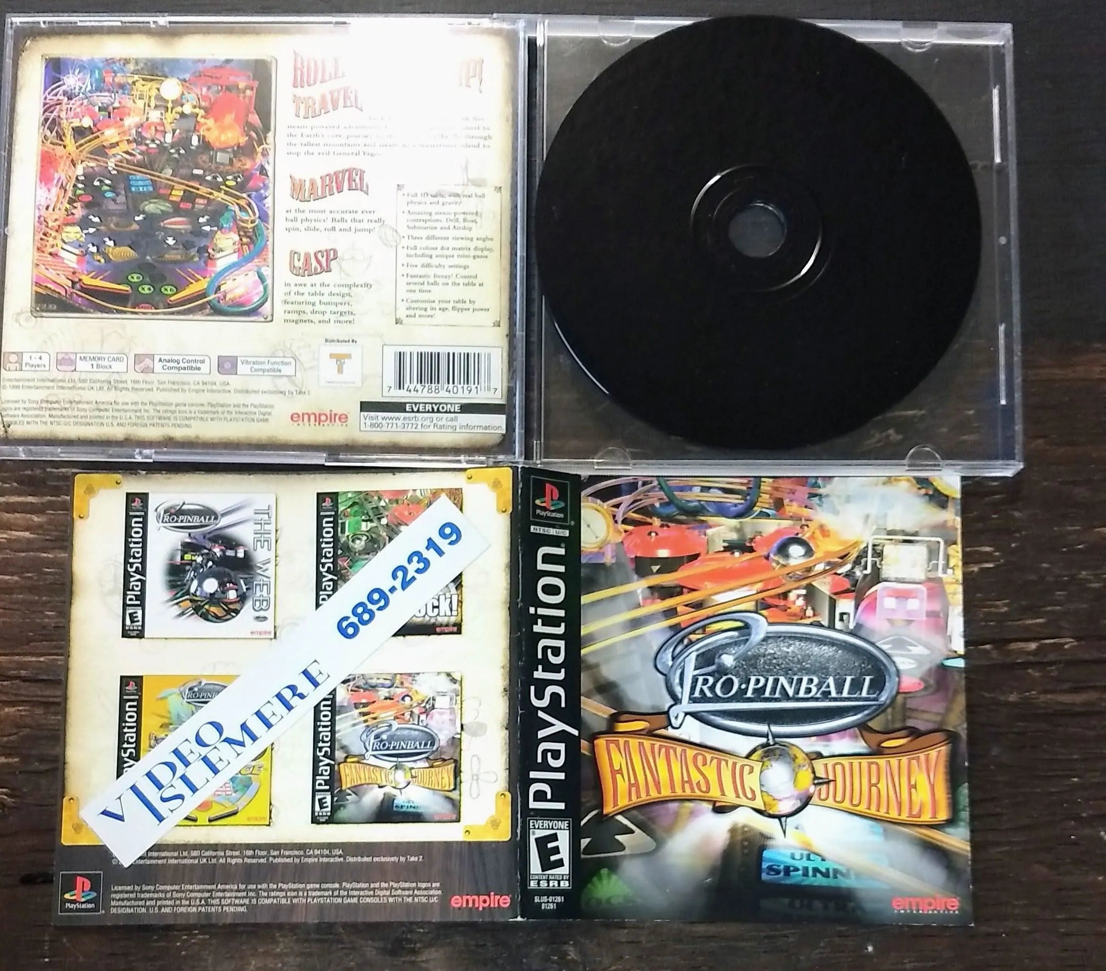 Jeu Fantastic Journey Pro Pinball Pour PlayStation PS1/PS2 - Version PAL, Bon état, Testé Et Nettoyé