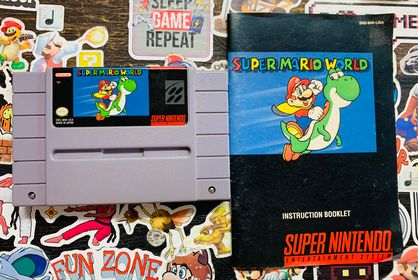 SUPER MARIO WORLD SUPER NINTENDO SNES - jeux video game-x