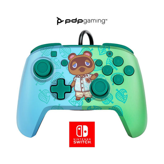 MANETTE FACEOFF DELUXE+ AUDIO WIRED CONTROLLER: ANIMAL CROSSING TOM NOOK - jeux video game-x