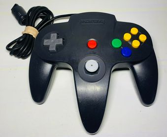 MANETTE NINTENDO 64 N64 BLACK CONTROLLER NOIRE - jeux video game-x