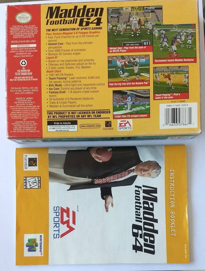 MADDEN FOOTBALL 64 EN BOITE NINTENDO 64 N64 - jeux video game-x