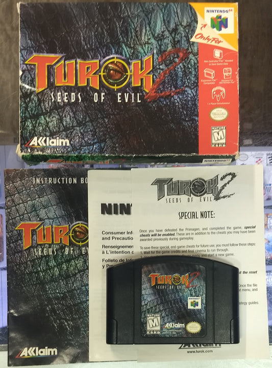 TUROK 2 SEEDS OF EVIL EN BOITE (NINTENDO 64 N64) - jeux video game-x
