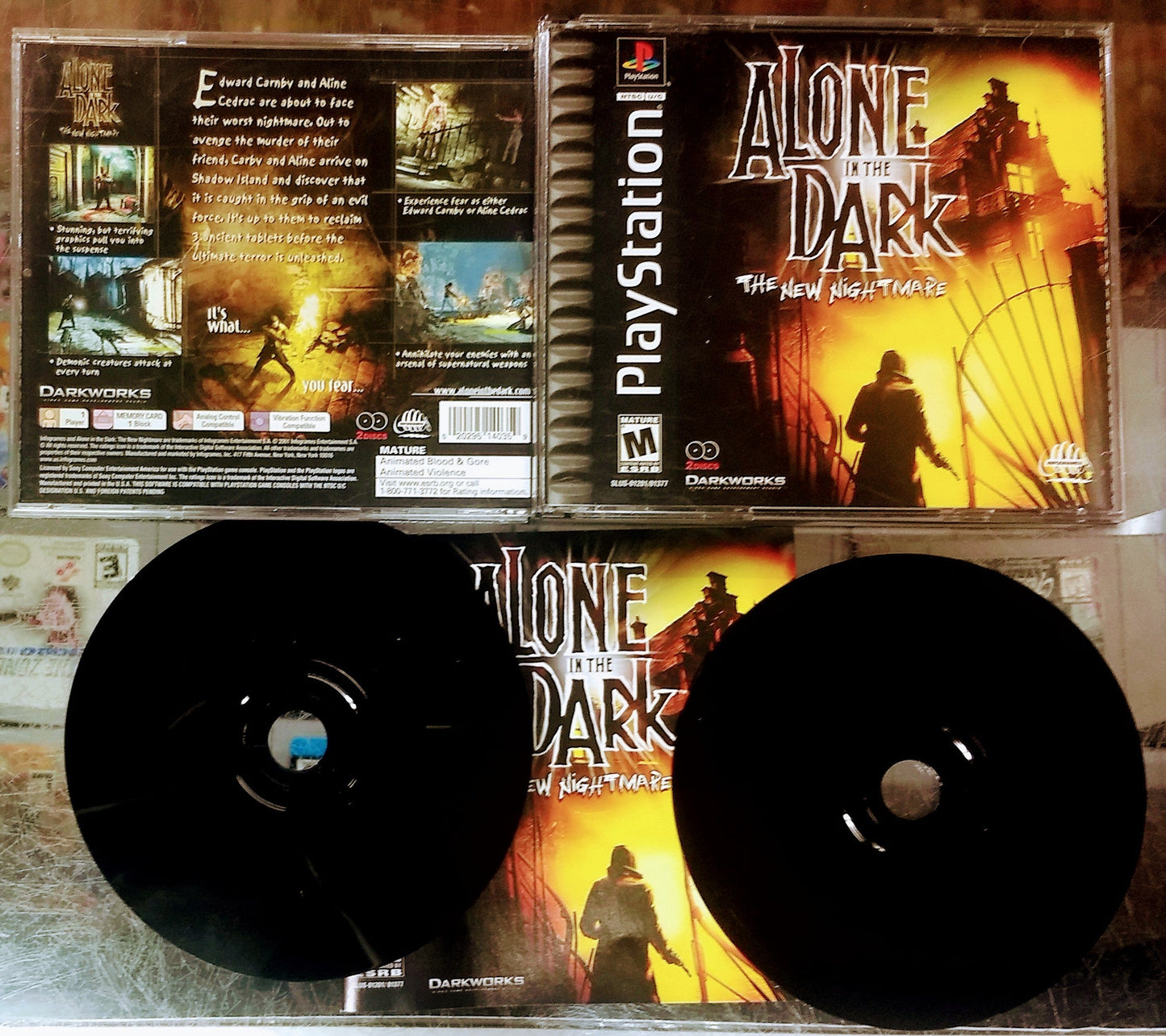 ALONE IN THE DARK THE NEW NIGHTMARE PLAYSTATION PS1 - jeux video game-x