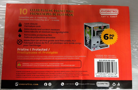 PROTECTEURS DE PLASTIQUE FUNKO POP 6 POUCES INCHES .40mm - jeux video game-x