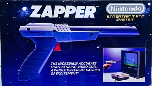 NINTENDO NES FUSIL GRIS GREY LIGHT ZAPPER GUN EN BOITE - jeux video game-x