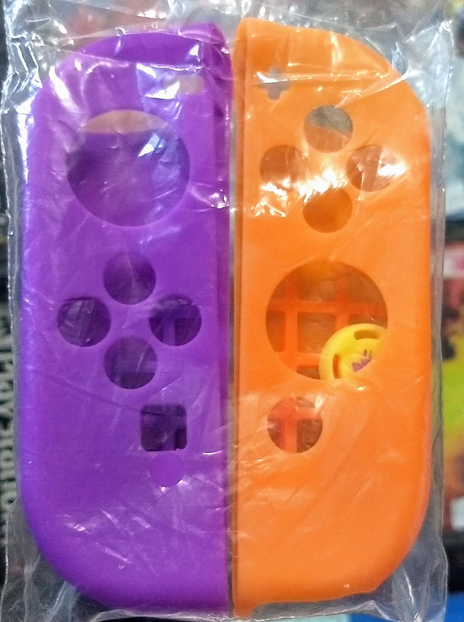 Grip en silicone pour Joy-con mauve et orange - jeux video game-x