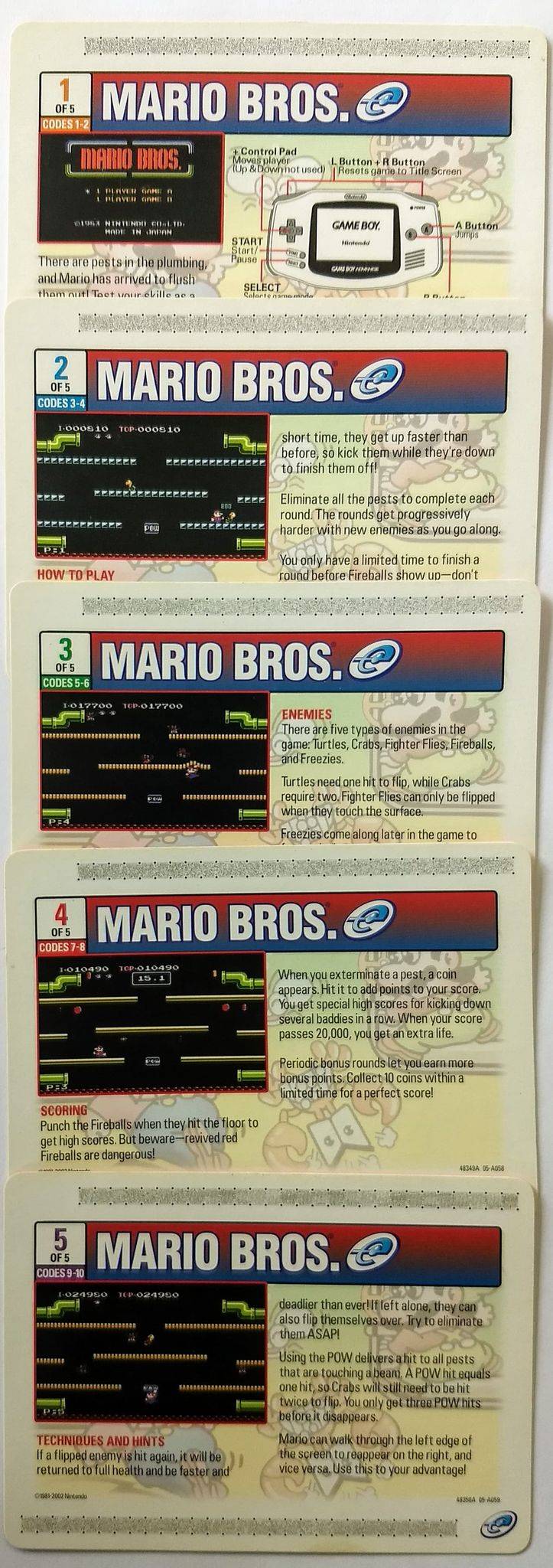 Set Mario Bros E-reader - jeux video game-x