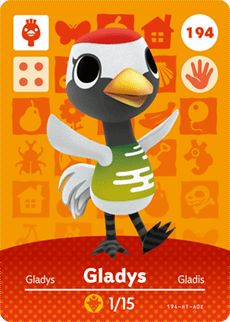 Animal Crossing Genuine Official Amiibo Card Gladys 194 - jeux video game-x