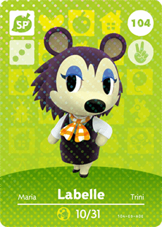 Animal Crossing Genuine Official Amiibo Card Labelle 104 - jeux video game-x