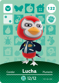 Animal Crossing Genuine Official Amiibo Card Lucha  122 - jeux video game-x