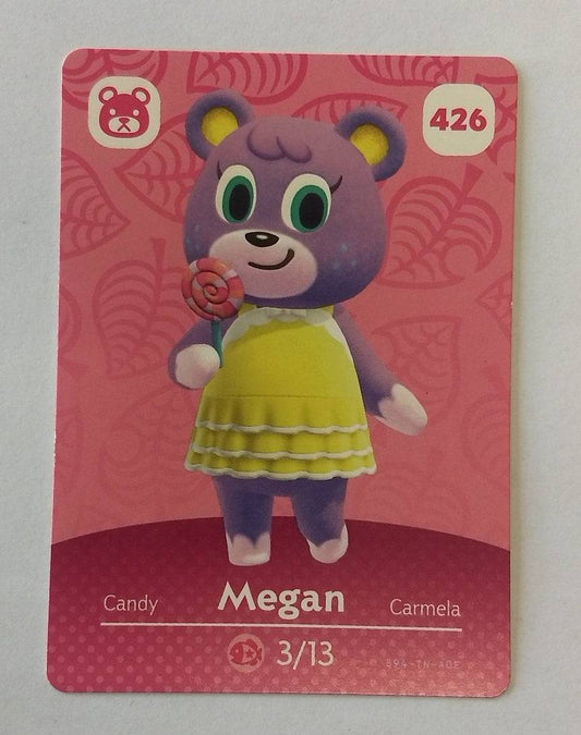 ANIMAL CROSSING GENUINE OFFICIAL AMIIBO CARD MEGAN 426 - jeux video game-x