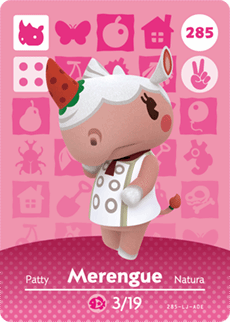 Animal Crossing Genuine Official Amiibo Card Merengue 285 - jeux video game-x