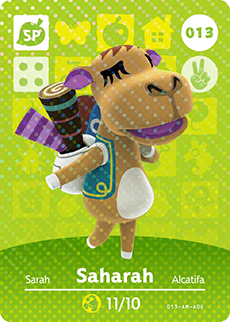 Animal Crossing Genuine Official Amiibo Card  Saharah 13 - jeux video game-x