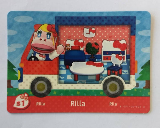 ANIMAL CROSSING GENUINE OFFICIAL AMIIBO CARD [SANRIO COLLABORATION PACK] RILLA #S1 - jeux video game-x