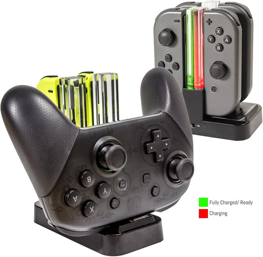 Chargeur Nintendo Switch Joy-Con And Pro Controller Charger par Orzly - jeux video game-x