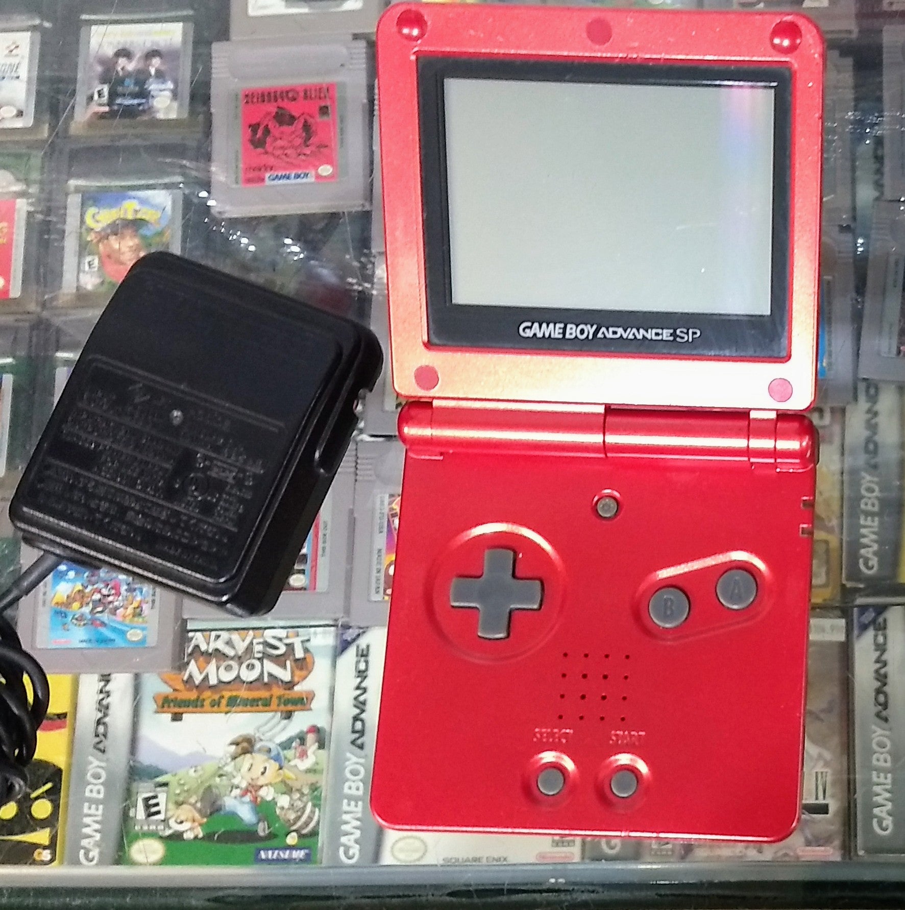 CONSOLE GAME BOY ADVANCE SP (GBA SP) ROUGE FLAME SYSTEM MODEL AGS-001 - jeux video game-x
