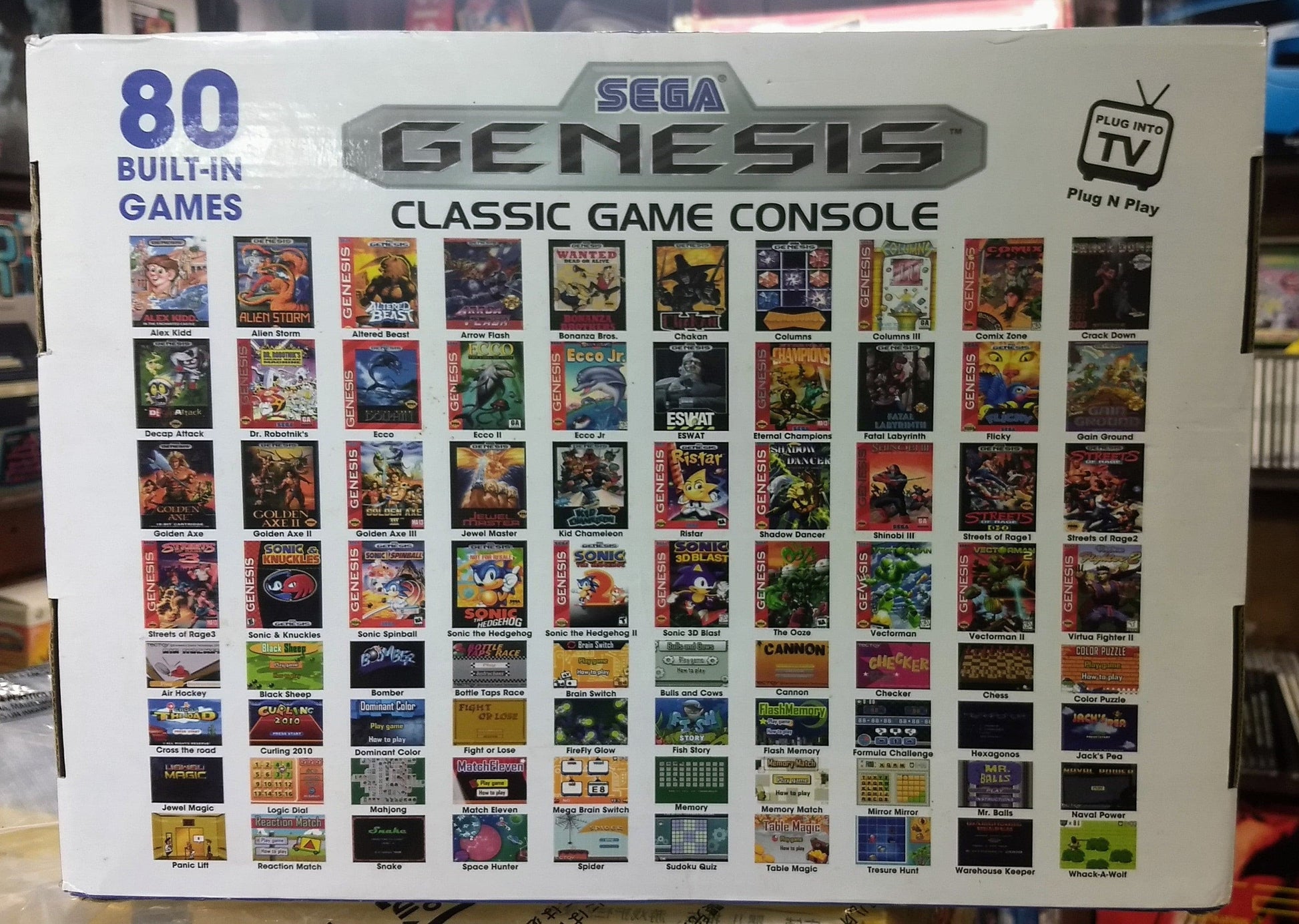 CONSOLE SEGA GENESIS CLASSIC MINI GAME CONSOLE WITH 80 GAMES PLUG AND PLAY - jeux video game-x