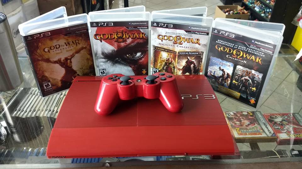 Console Playstation 3 super slim 500GB System God Of War Ascension - jeux video game-x