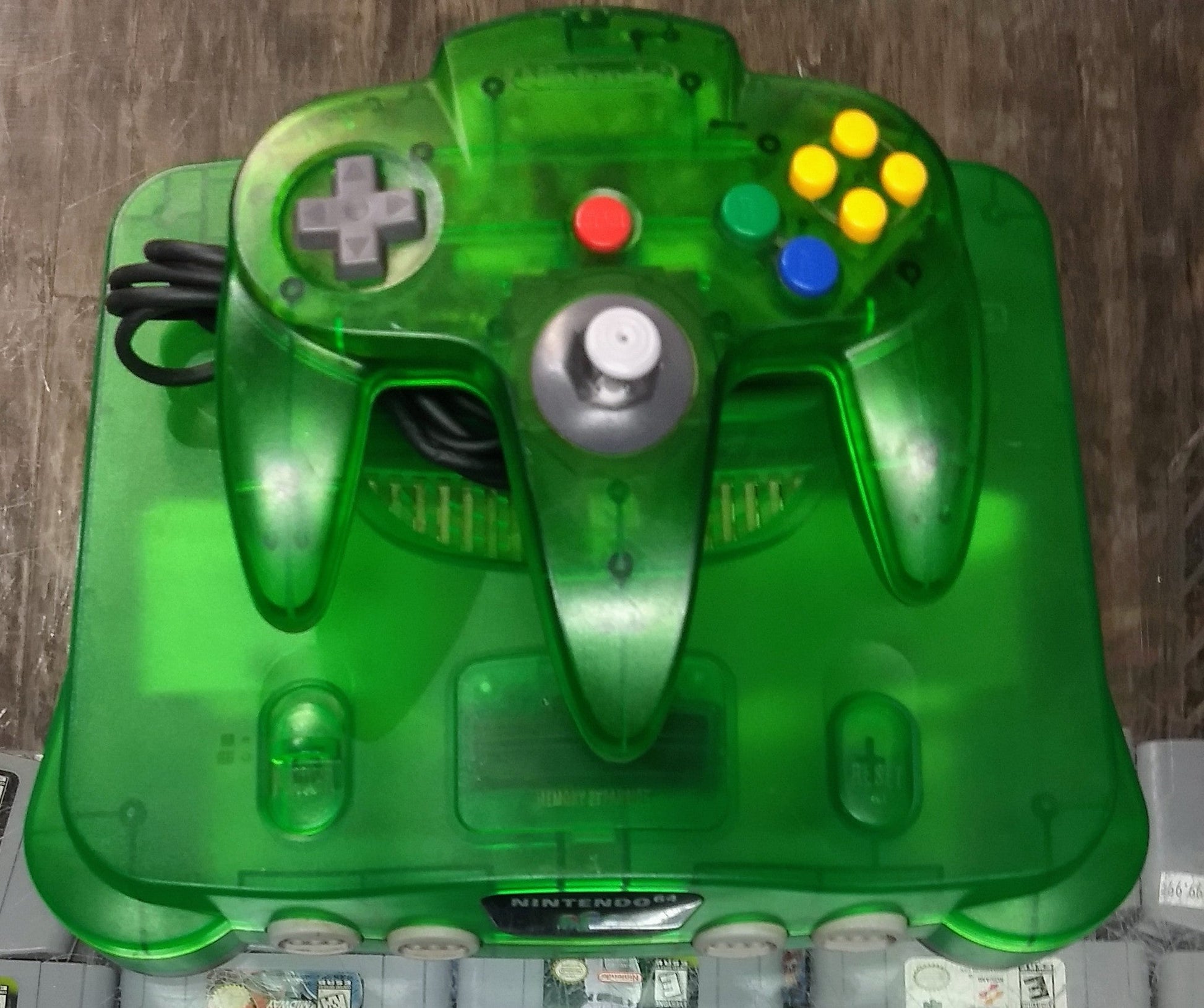 CONSOLE NINTENDO 64 (N64) FUNTASTIC JUNGLE GREEN SYSTEM - jeux video game-x