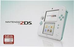 CONSOLE NINTENDO 2DS (3DS) BLANC ET VERT OCÉAN SEA GREEN SYSTEM - jeux video game-x