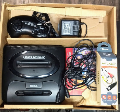 CONSOLE SEGA GENESIS SG MODEL 2 SYSTEM SONIC SPINBALL BUNDLE EN BOITE - jeux video game-x