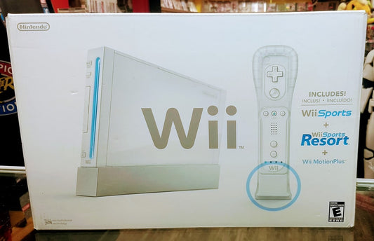 CONSOLE NINTENDO WII BLANCHE CONSOLE WII SPORTS AND RESORT BUNDLE SYSTEM - jeux video game-x