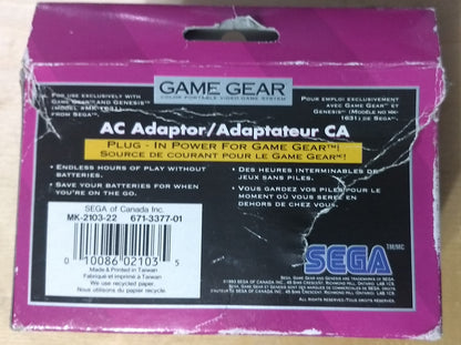 FIL ALIMENTATION SEGA GAME GEAR SGG SG GENESIS MODEL 2 OU 3 ET NOMAD AC ADAPTOR MK-2103 - jeux video game-x