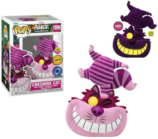 FUNKO POP CHESHIRE CAT GLOW IN THE DARK FLOCKED CHASE POP IN A BOX #1199 - jeux video game-x