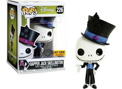 FUNKO POP DAPPER JACK SKELLINGTON DIAMOND COLLECTION HOT TOPIC EXCLUSIVE #226 - jeux video game-x