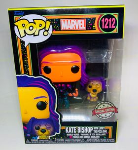 FUNKO POP Kate Bishop with Lucky the Pizza Dog blacklight #1212 - jeux video game-x