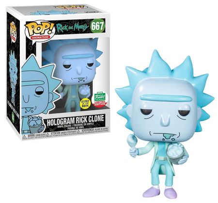 FUNKO POP! RICK AND MORTY HOLOGRAM RICK CLONE #667 - jeux video game-x